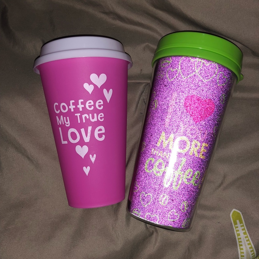 Plastic Coffee Cups - Set of 2